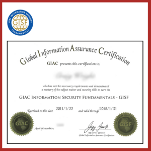 Chứng chỉ GIAC Information Security Fundamentals (GISF)