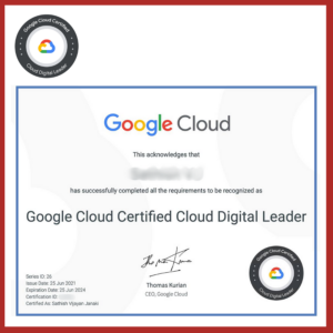 Chứng chỉ Google Cloud Digital Leader 